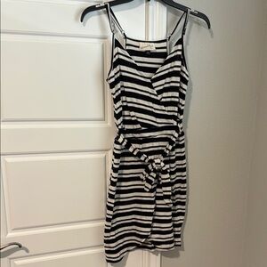 Universal Thread Black and White Tie Front Mini Sundress